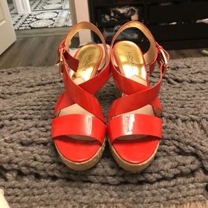 Orange Michael Kors Wedges