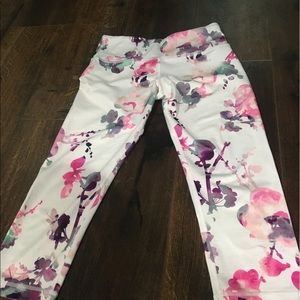Lululemon cropped floral leggings