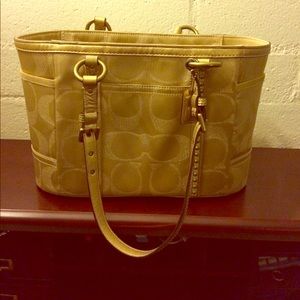 Coach Authentic Gold Tote handbag