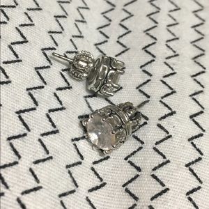 Juicy Couture Clear and Silver Princess Studs