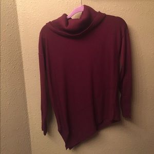 Maroon turtleneck sweater