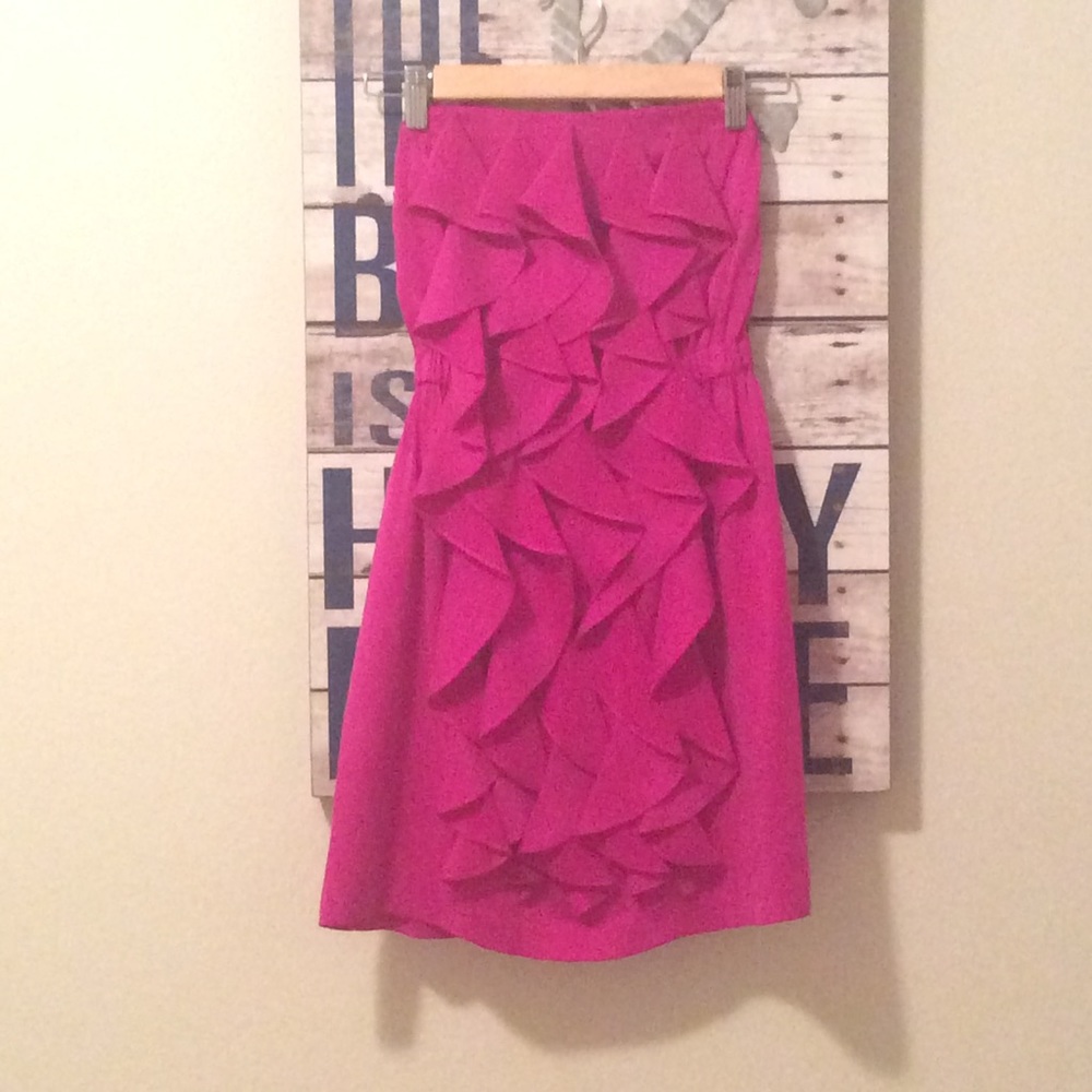 Cynthia Vincent pink strapless dress