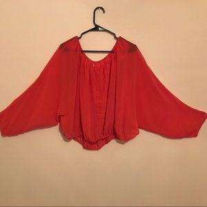 Sheer pink women's blouse