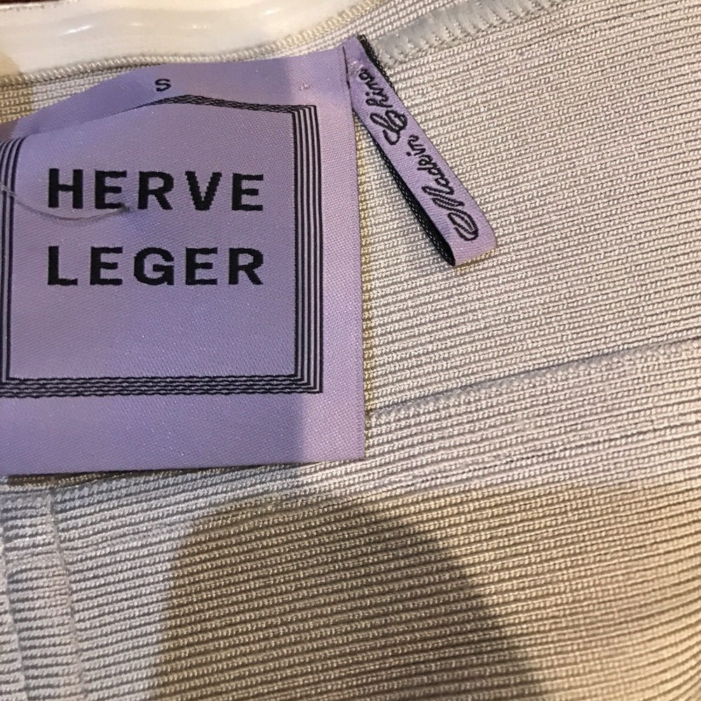 Herve Leger Metallic strapless bandage bodycon - Picture 6 of 7