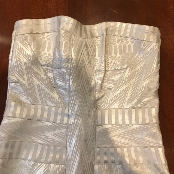 Herve Leger Metallic strapless bandage bodycon - Picture 3 of 7