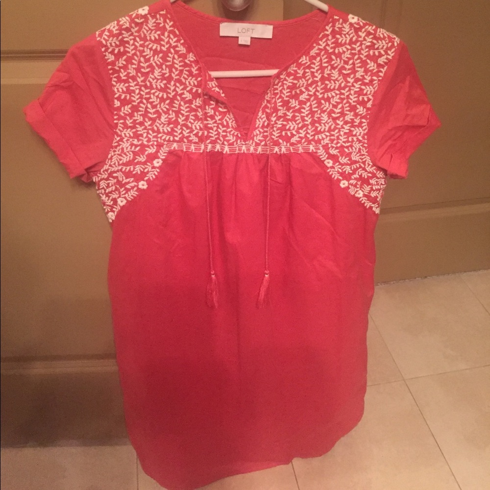Loft embroidered dress!