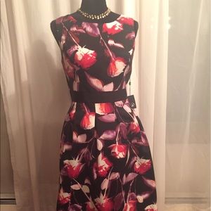 Navy floral Adrianna Papell dress in size 12
