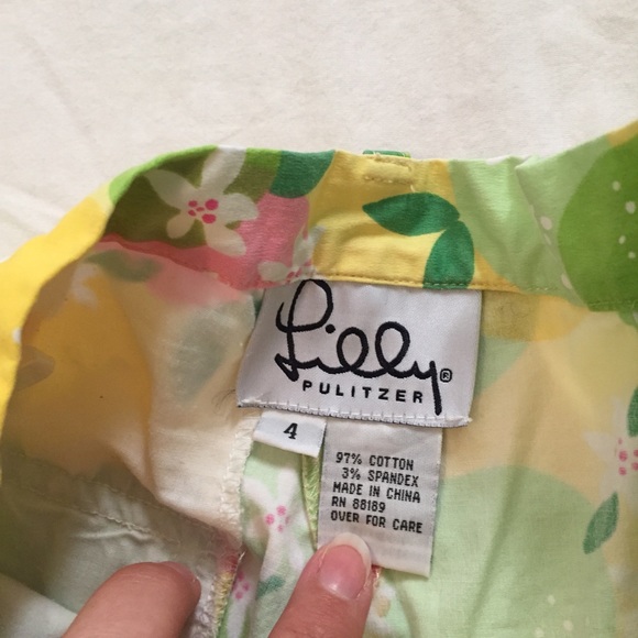 Lilly Pulitzer Lemon Lime High Waisted Shorts - Picture 6 of 6