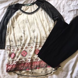 Maurice's tribal baseball tee