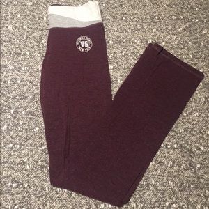 Victoria's Secret Red and Grey Yoga Pants.