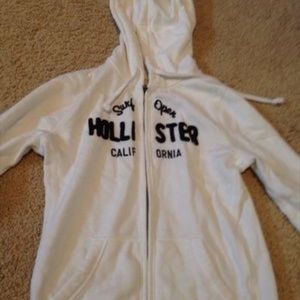 Women's White Hollister Hoodie