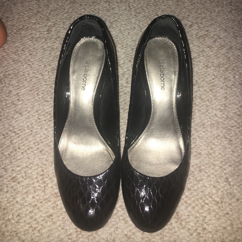 Liz Claiborne black thick heels