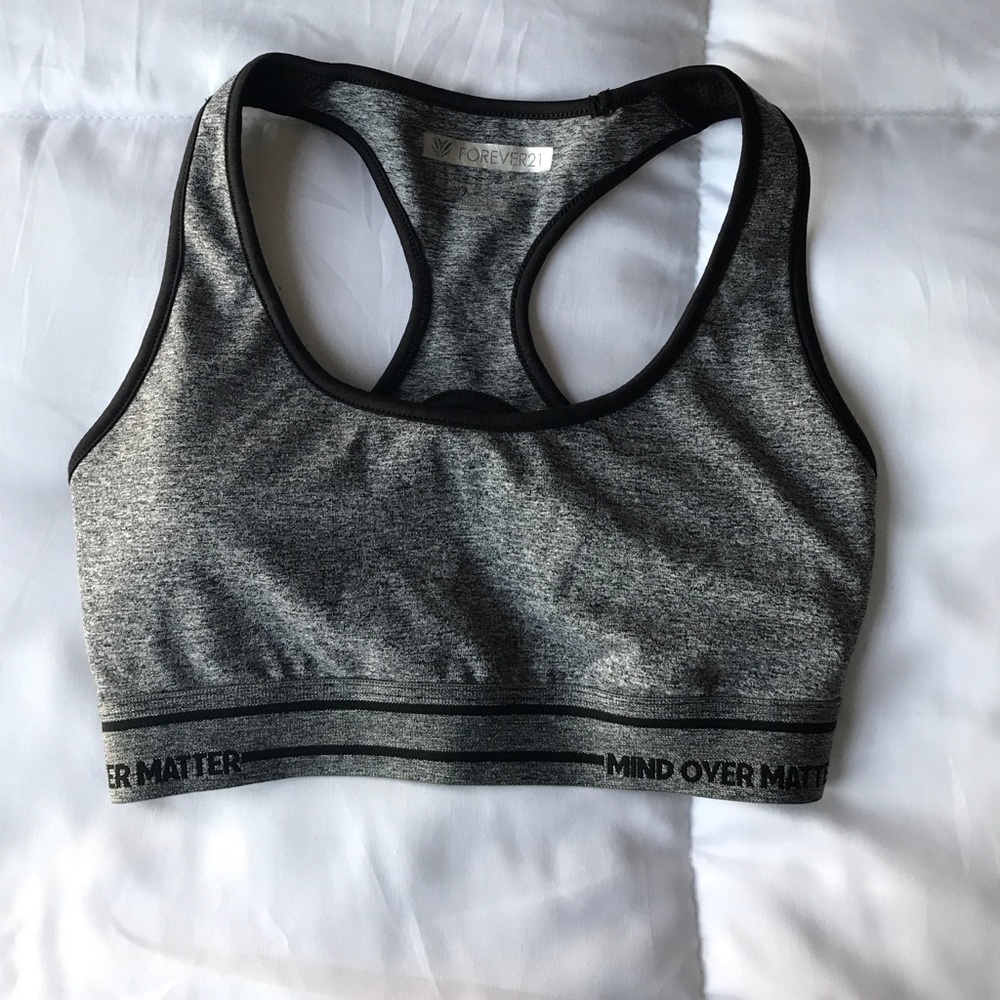 "Mind Over Matter" Forever 21 sports bra (small)