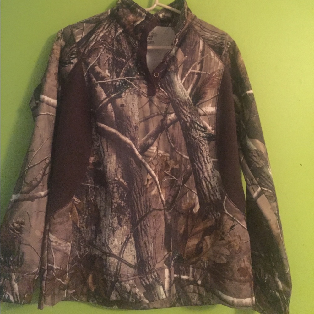 Redhead Camo Quarter Button Pullover