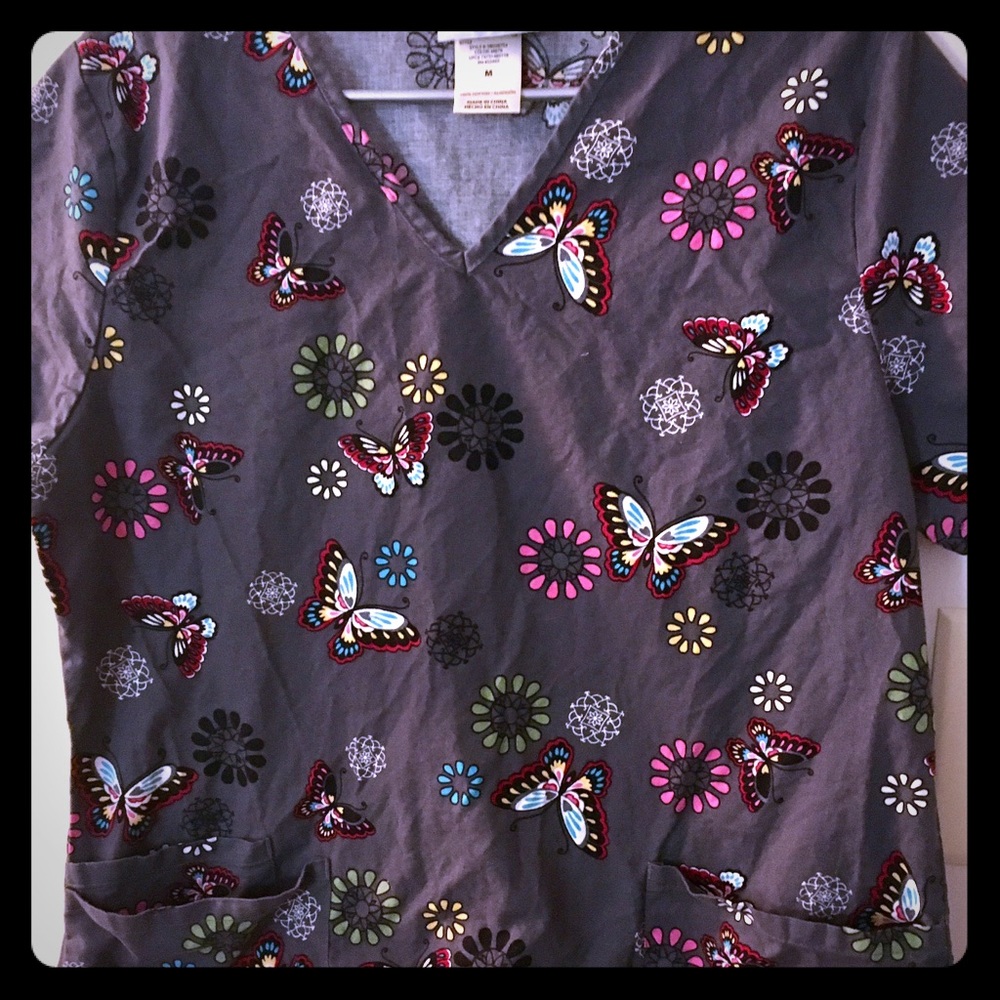 Butterfly Dreamcatcher Scrub Top