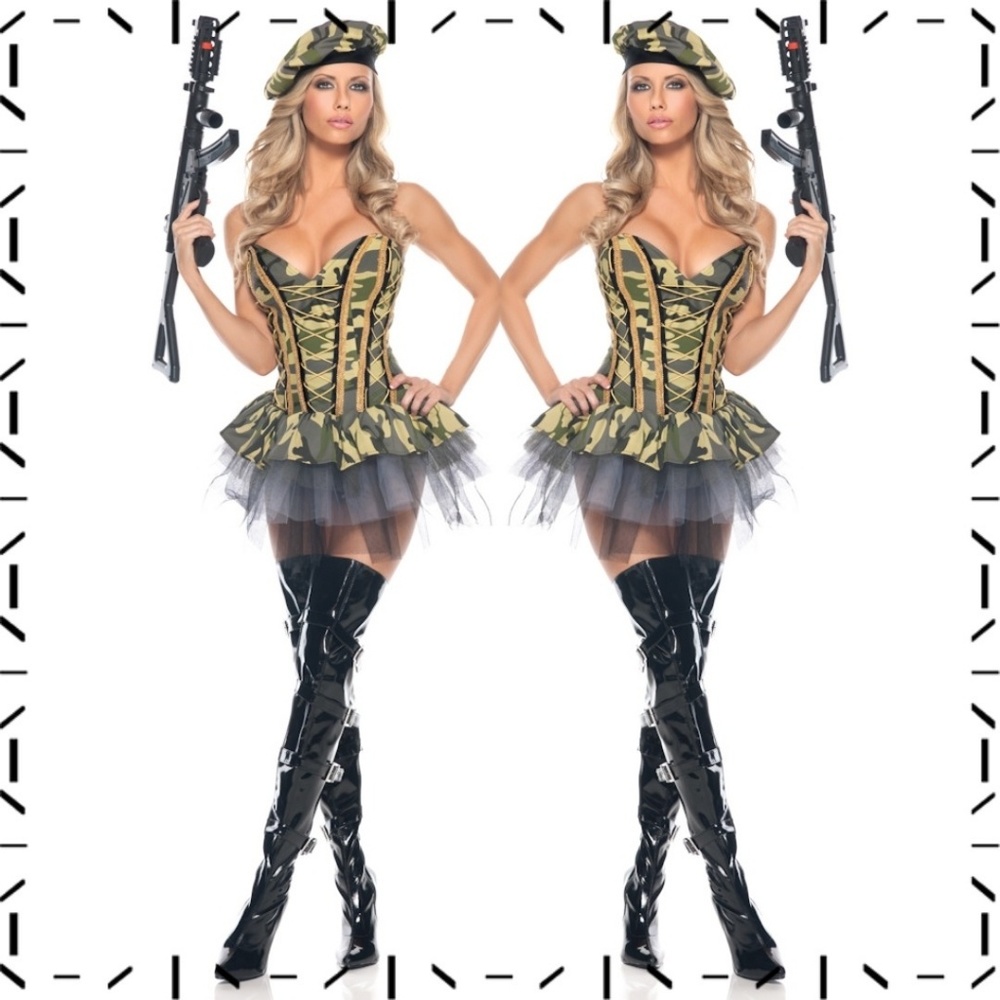 Army camouflage corset dress