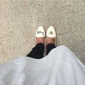 C. Wonder "Bee Happy" Linen Loafers