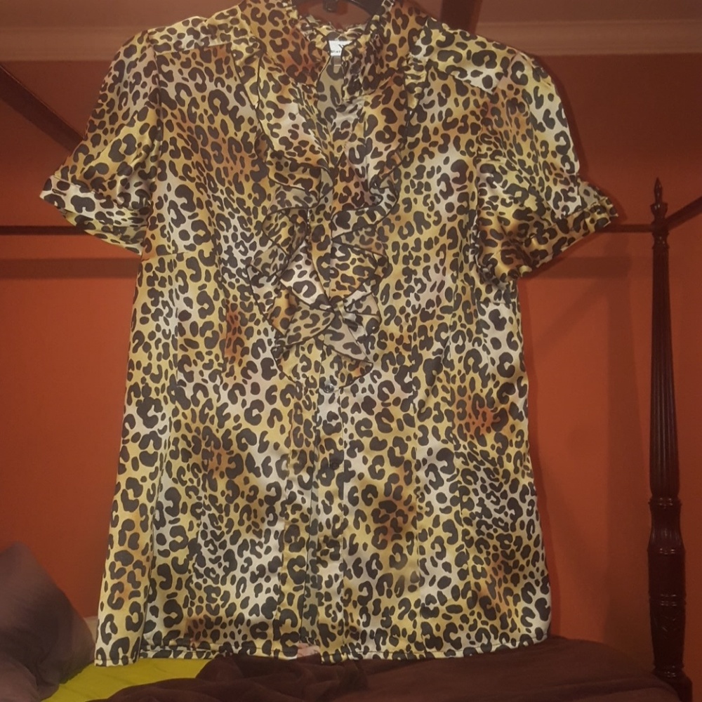 Animal print dress shirt