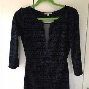 Blue Aztec Print Charlotte Russe Cocktail Dress