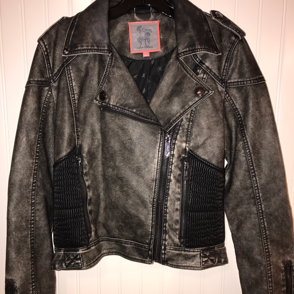 Sam Edelman Circus Distressed Faux Leather Jacket