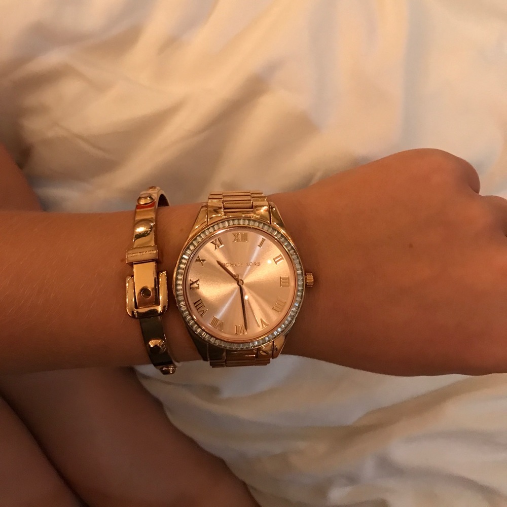MK rose gold bangle