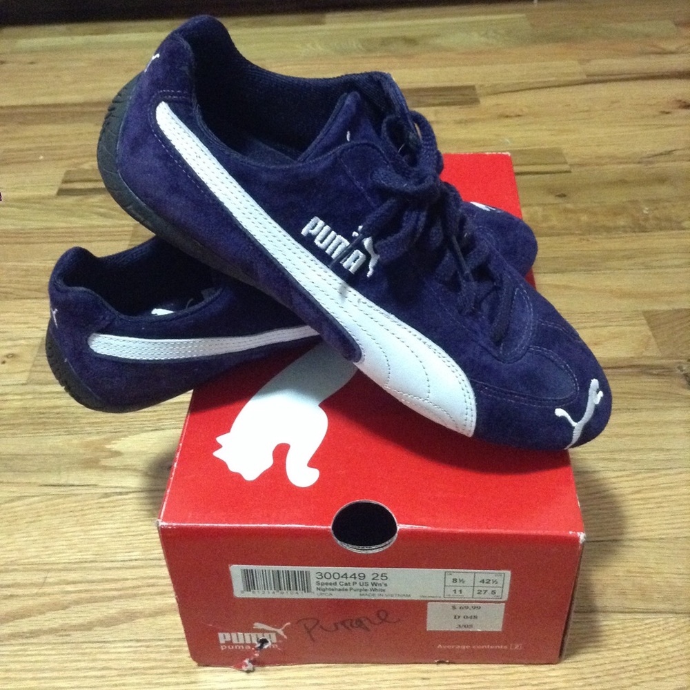 Women's size 11 Puma purple speed cat sneakers.