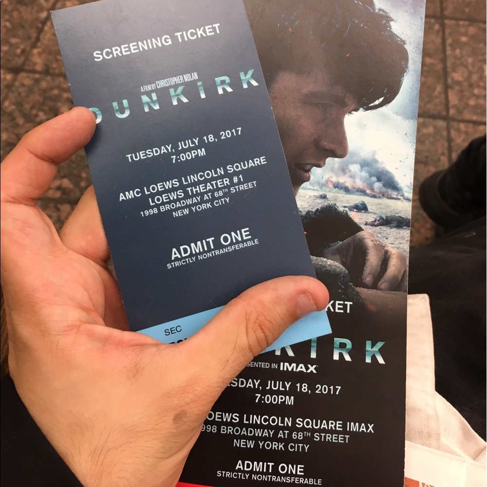 Dunkirk premiere tickets BOTH of em Harry Styles - Picture 1 of 1