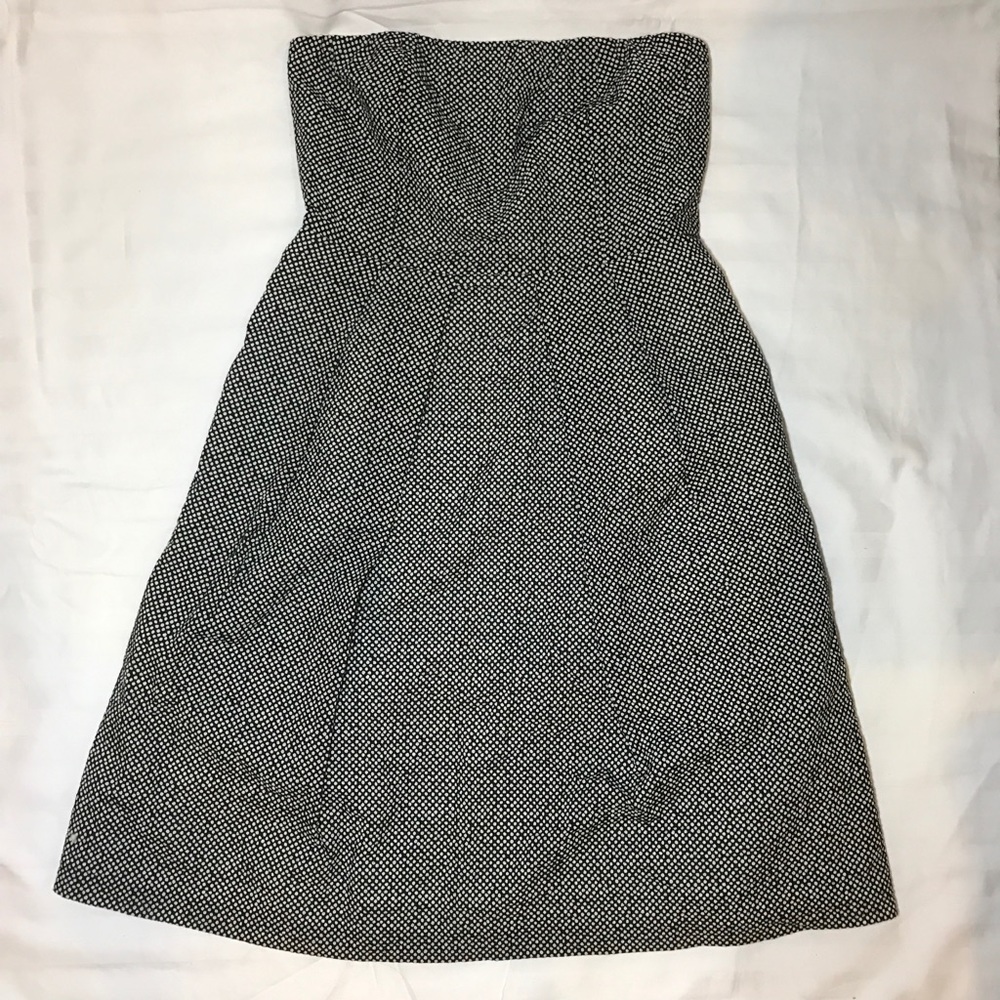 J Crew strapless polka dot dress