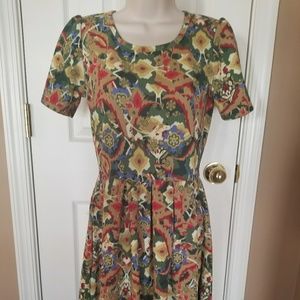 LLR green yellow and red floral Amelia dress