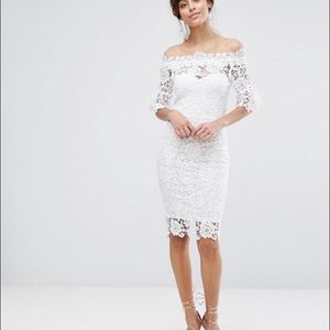 Paper Dolls lace Bardot midi dress