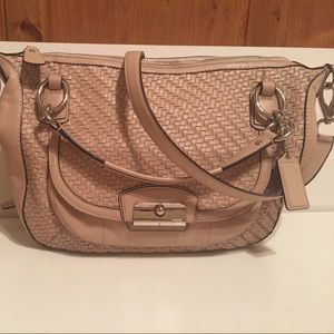 Coach Kristen Woven Sage Satchel Handbag