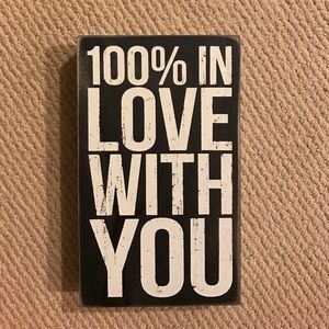 Brand new wooden box sign