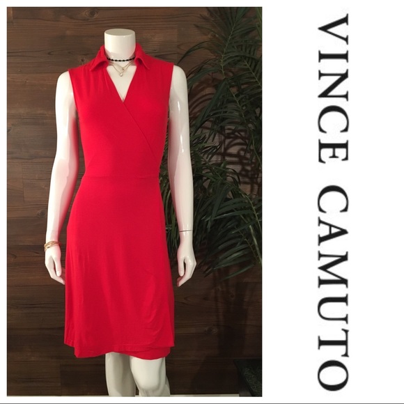 Vince Camuto Dresses & Skirts - Vince Camuto Red Wrap Dress