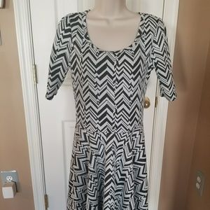 LLR black and white Nicole dress