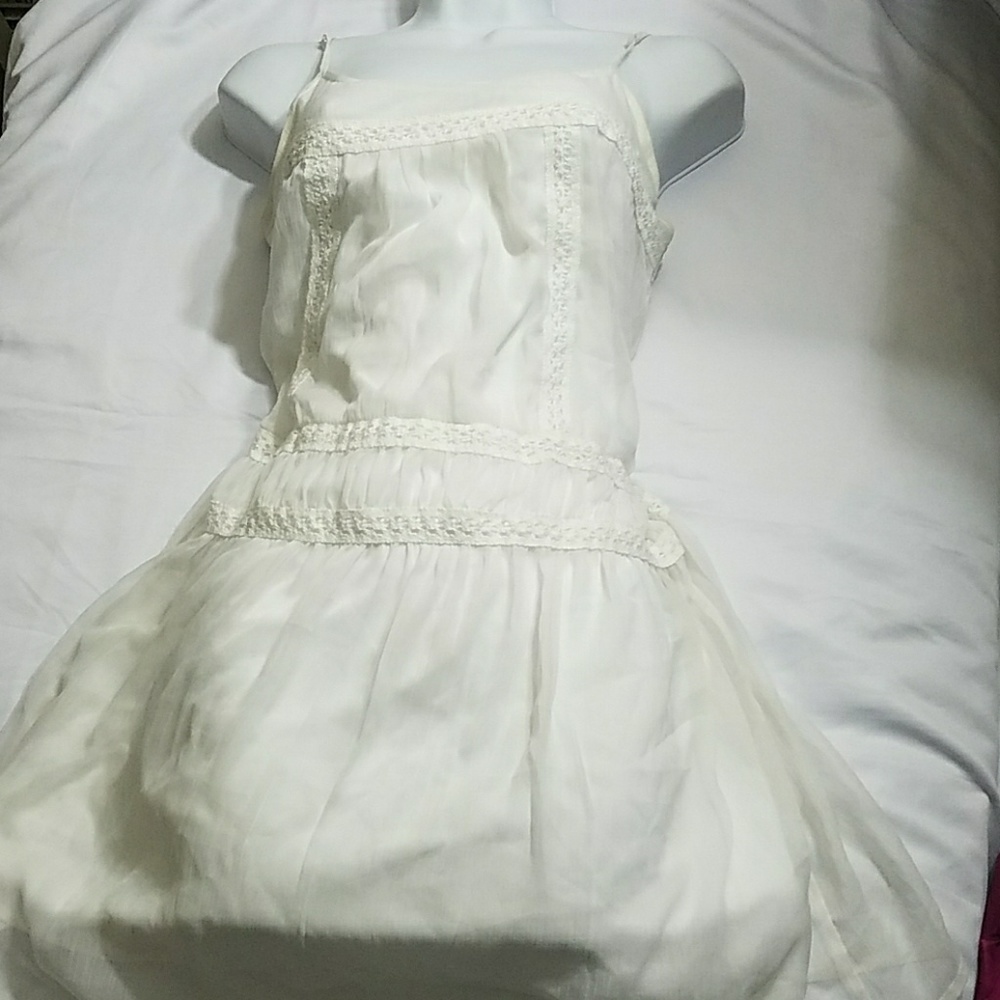 Chic Country boho White dress sleevless sz M
