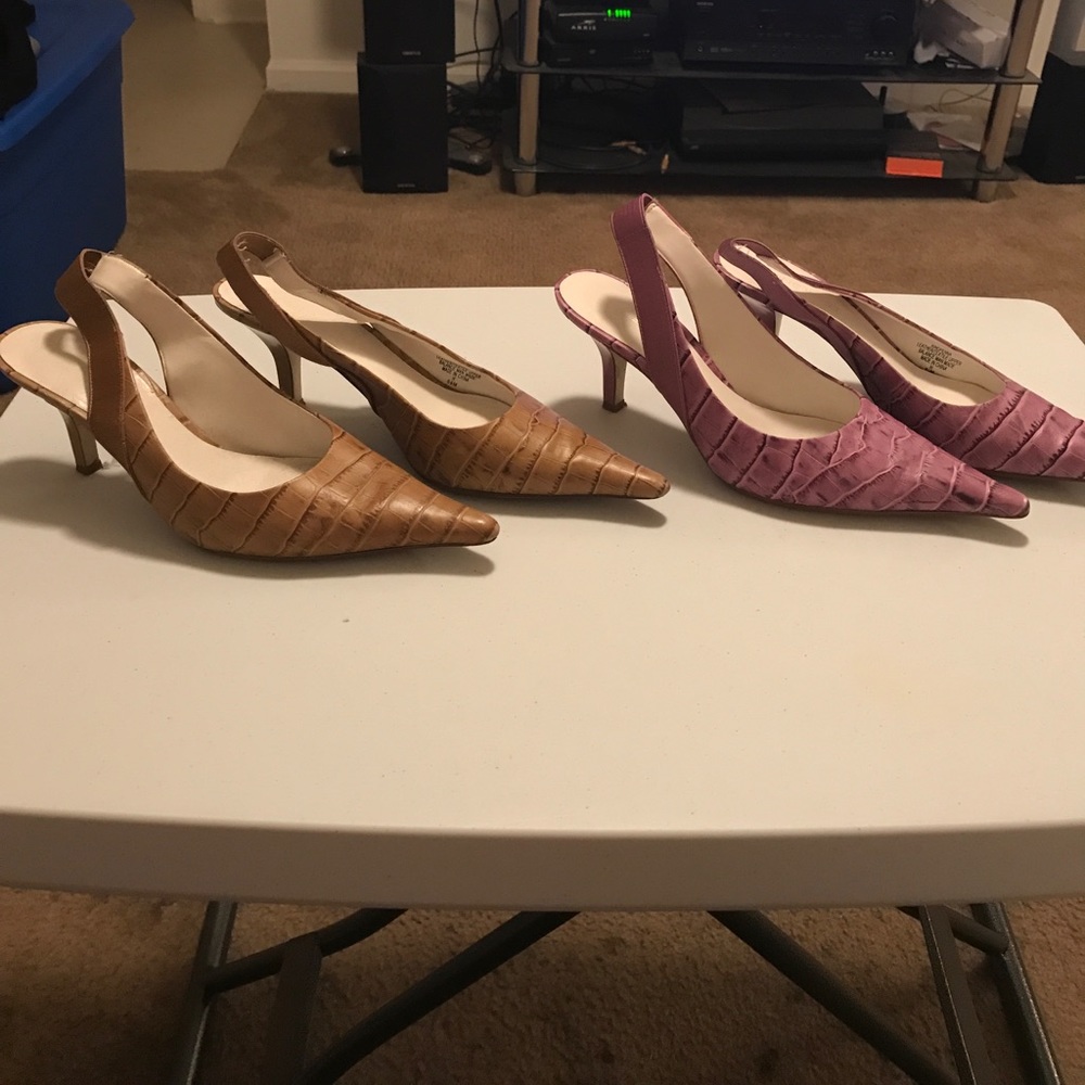 Nine West sling backs