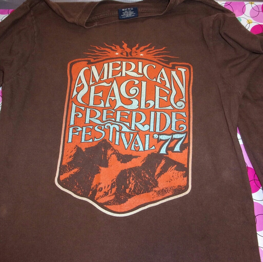 Vintage American Eagle Extra Small Brown Shirt!