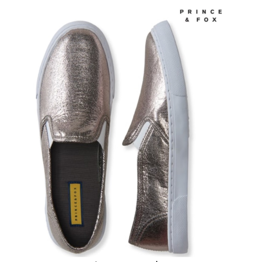 Metallic Slip On Sneakers
