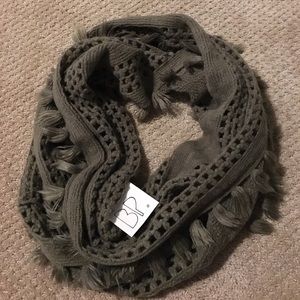 Olive green infinity scarf