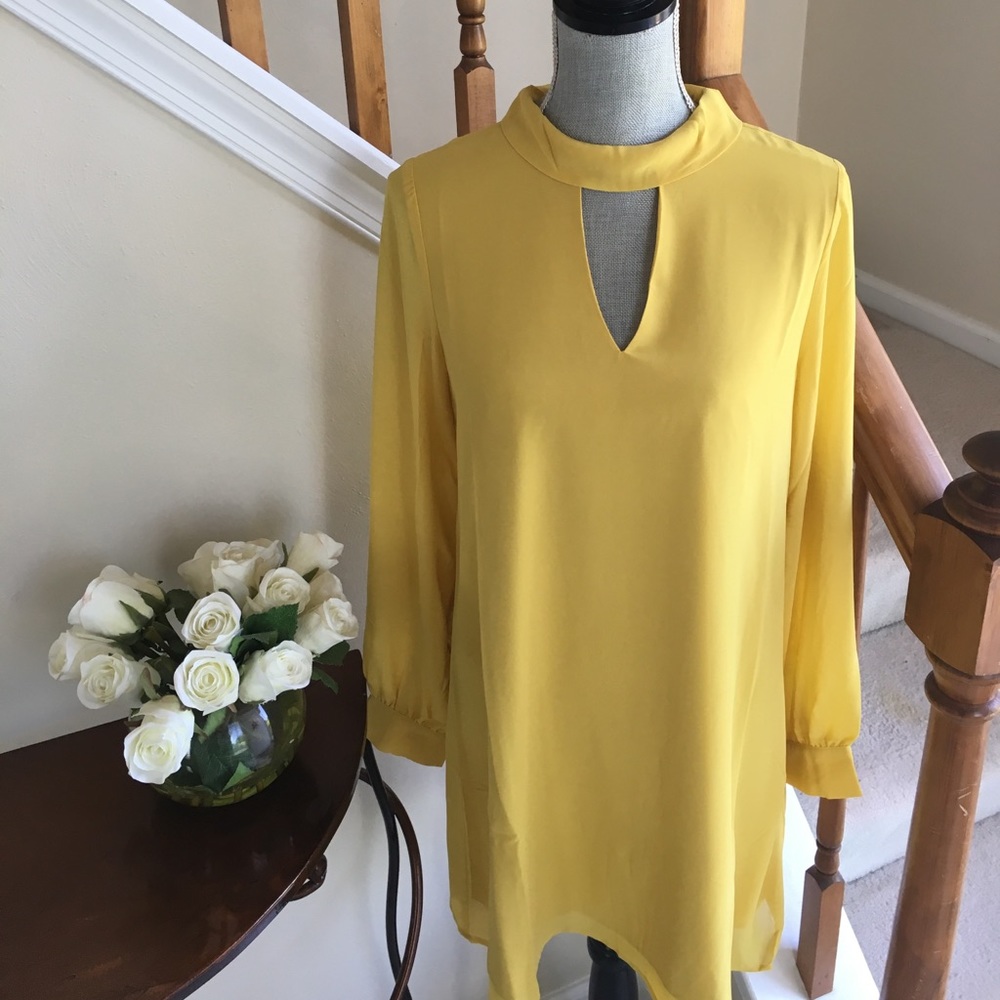 NWT Gorgeous Mustard Color Tunic Dress! - Picture 3 of 7