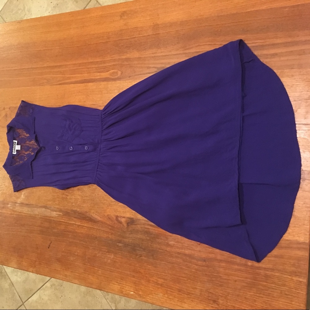 Purple high-low dress