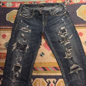 Distressed Silver Jeans - 30x35