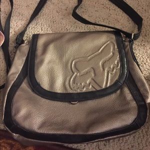 Black and gold Fox racing purse