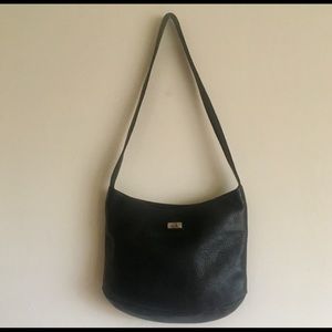 The Sak Black Leather Pebbled Hobo Bag