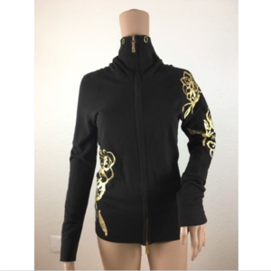 Cache Brown Zip Up Cardigan Sweater Size Small