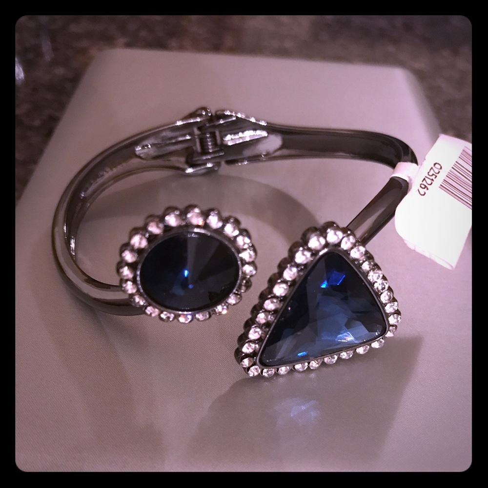 Blue Sapphire Bangle Bracelet
