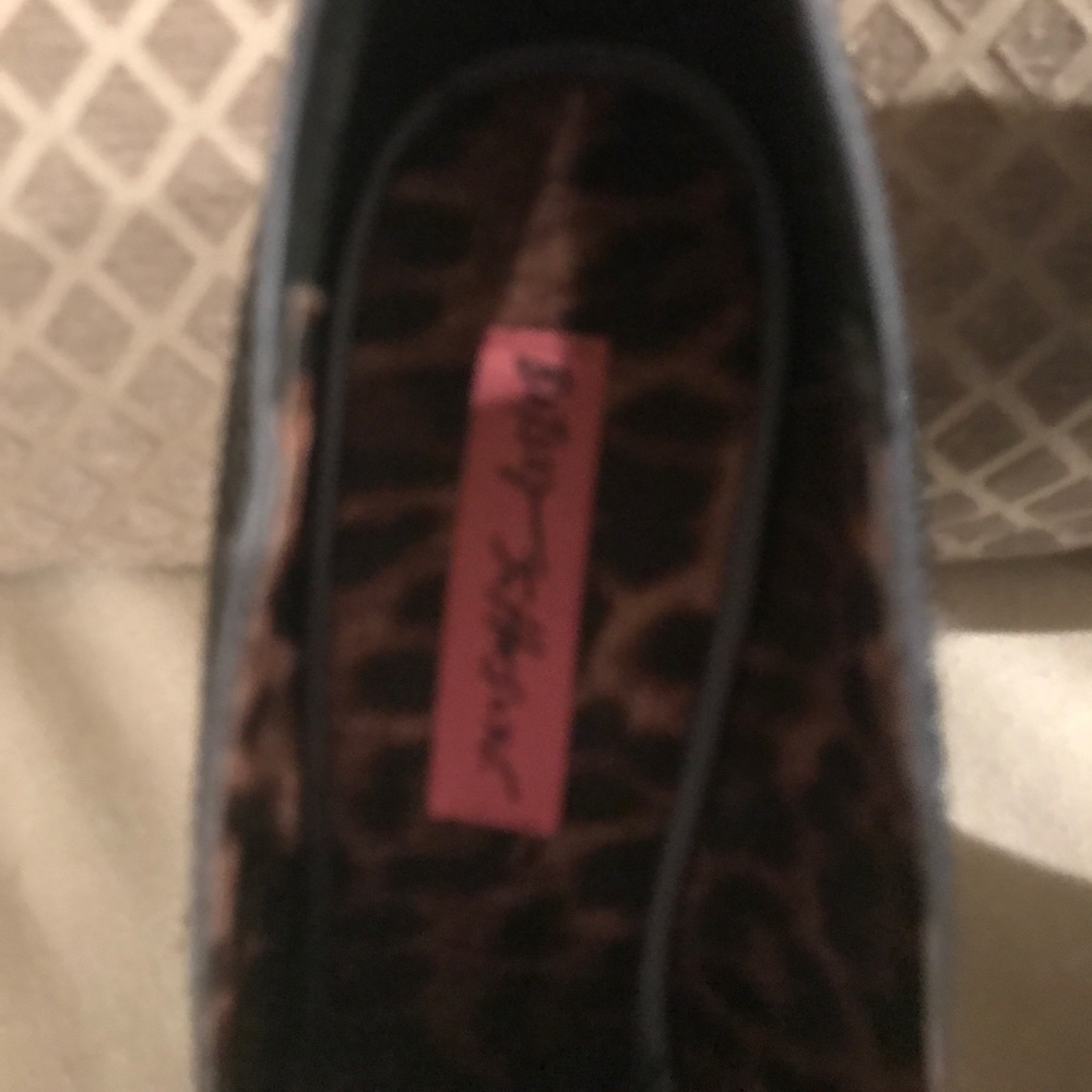 Betsey Johnson Sparkle Steel Blue Heels With Stars Gem