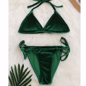 Green velvet bikini BRAND NEW NEVER WORN