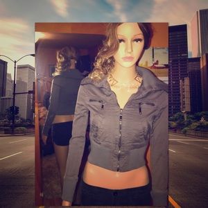 Gray Crop Jacket