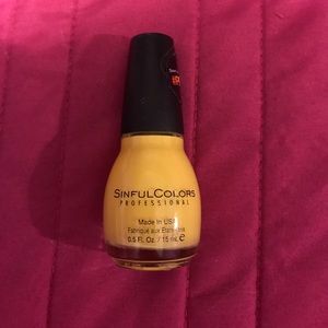 Yellow nail polish
